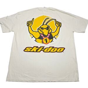 Vintage Ski-Doo Snowmobile Brand Yellow Jacket Promo T-Shirt Men’s XL 90's